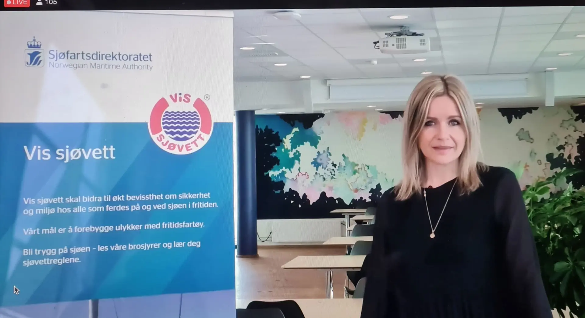 Marit Nilsen -Kommunikasjonsrådgiver hos Sjøfartsdirektoratet loset oss gjennom konferansen