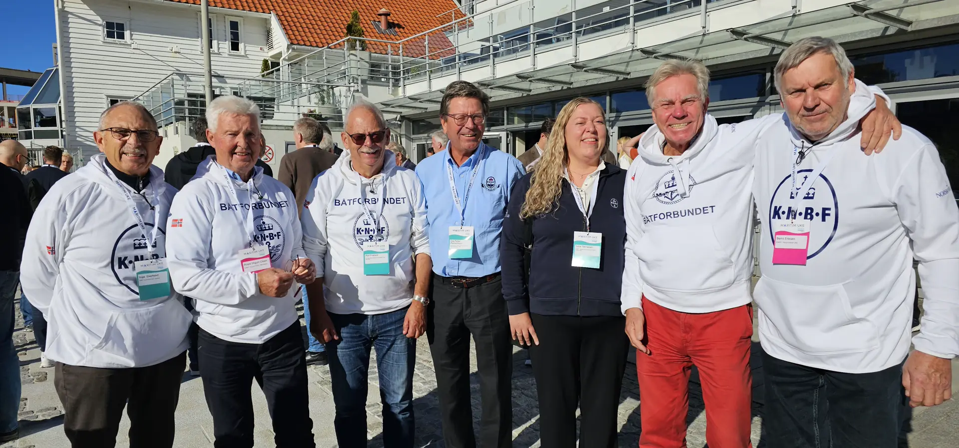 KNBF var godt representert i Haugesund, (fv) Inge Ekerhovd,  Roald Stigum Olsen, Rolf Frafjord, Ole Petter Parnemann, Lene Tønnesen, Stig Hvide Smith og Bernt Eriksen  