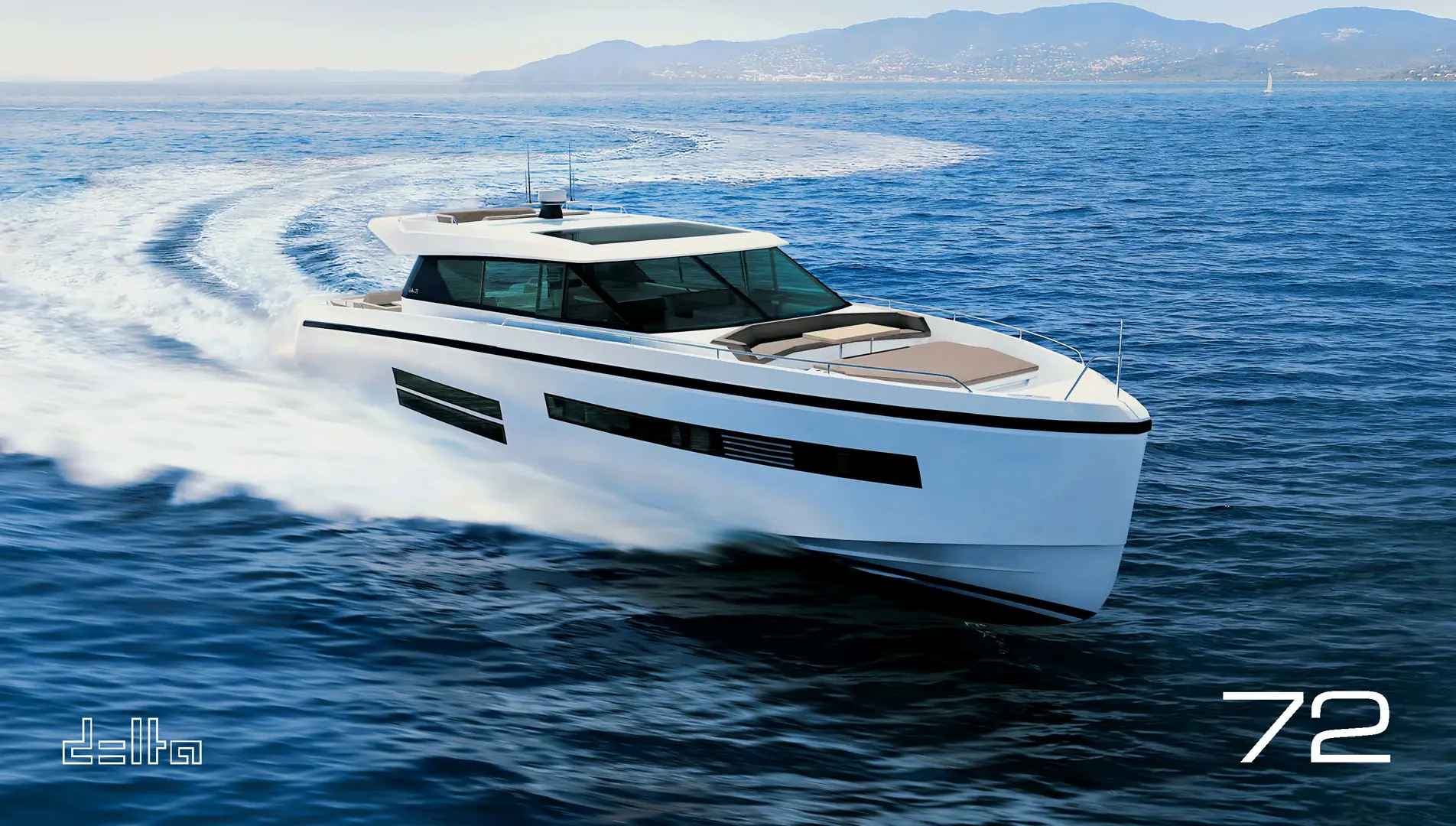 Delta 72 er designet av Mannerfelt Design Team. Alle foto: Delta Powerboats
