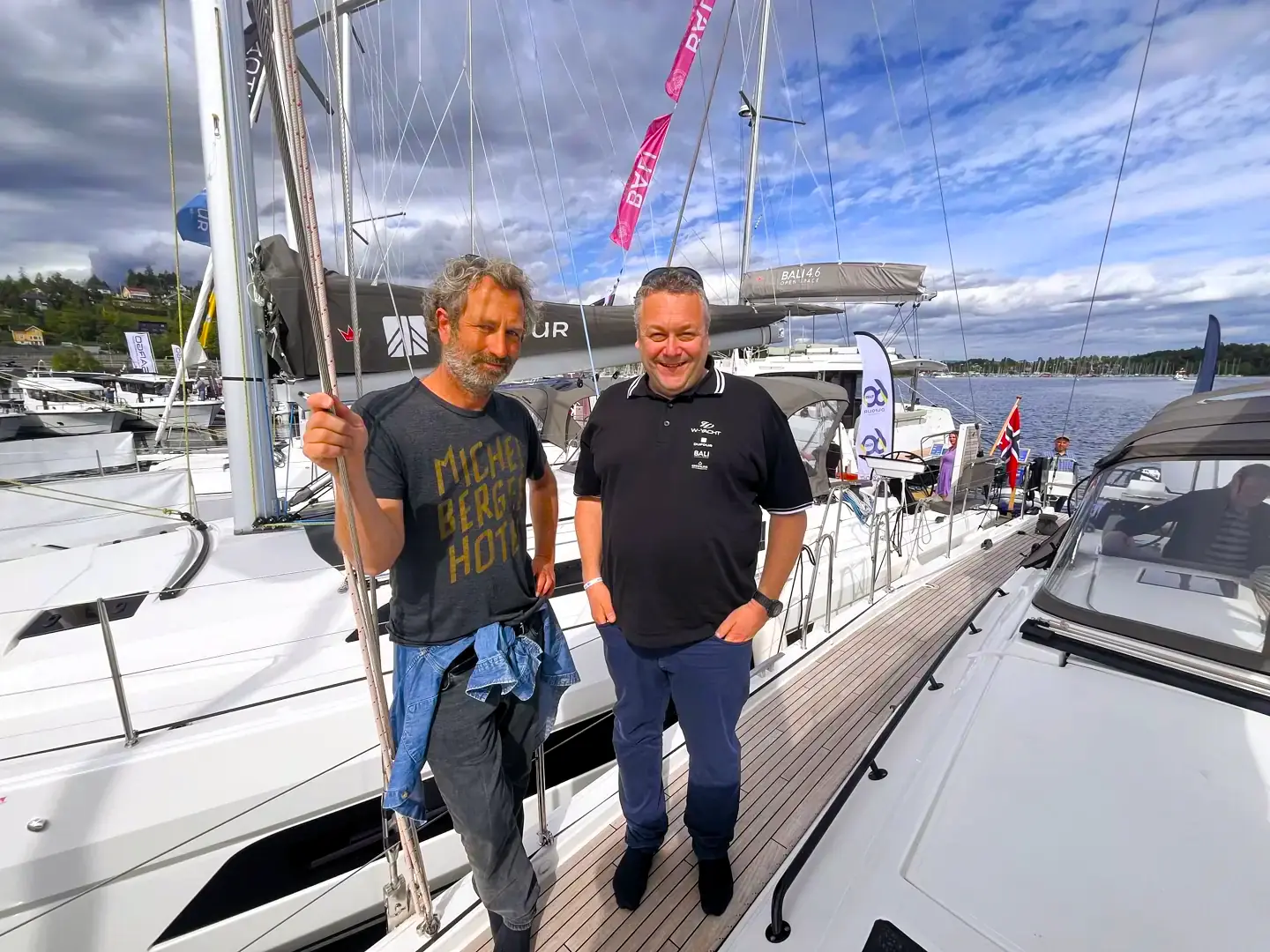 Havseiler Thomas Lien (f.v.) og Ola Andre Worre i W-Yacht.