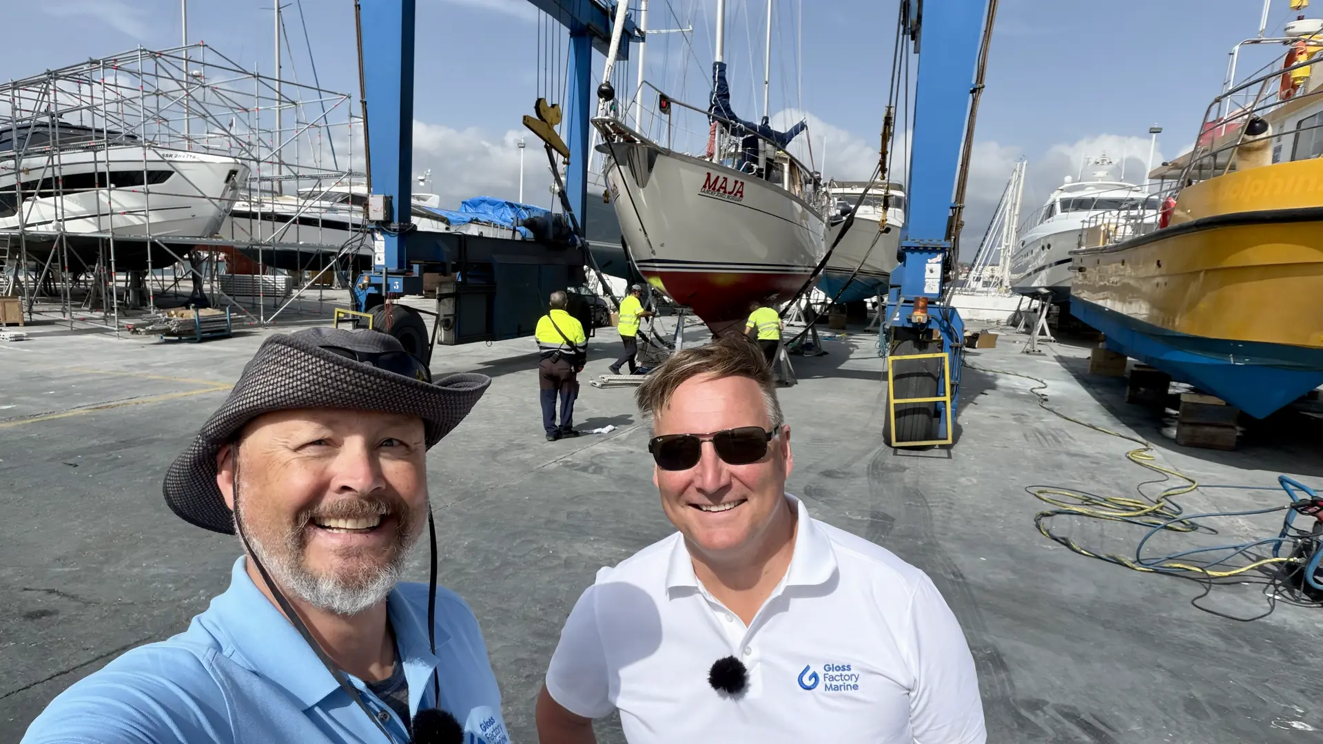 Mens Bjørn-Aage Bredal (t.h) har vært proffen for bilpleie i mange år så har Garasjetid fått med seg profilen Jarle Karlsrud (t.v.) som skal fronte båtpleie. Foto: Privat