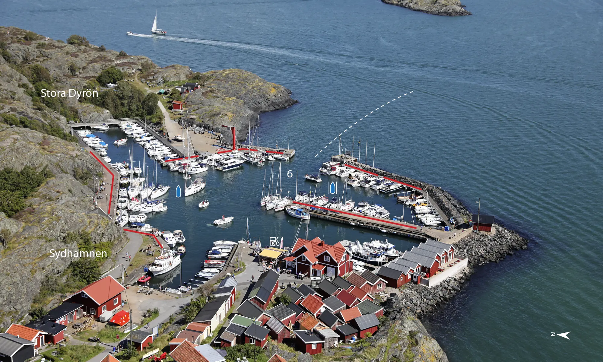 Stora Dyrön, Sydhamnen